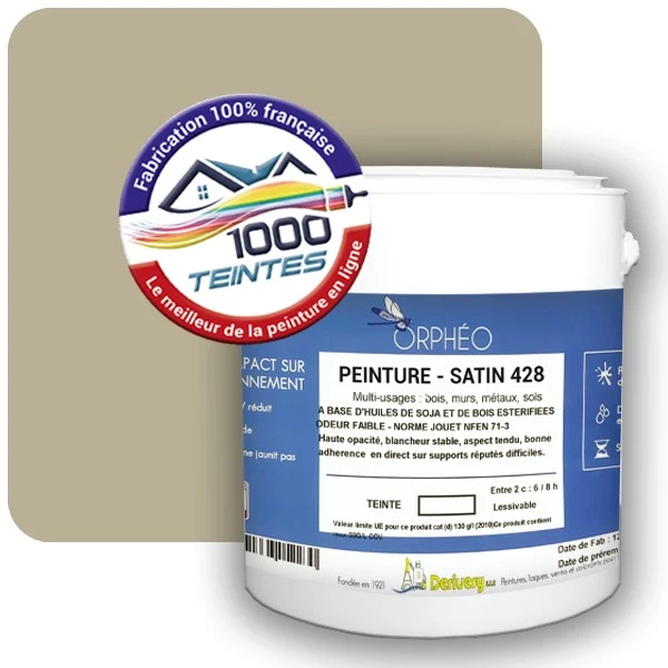 Peinture Anticorrosion Natura Orphéo® Les Jaunes (Mille Teintes E8-19) Intérieur/Extérieur SATIN