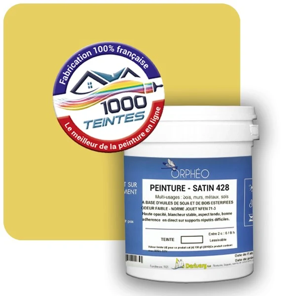 Peinture Anticorrosion Natura Orphéo® Les Jaunes (Mille Teintes E8-3) Intérieur/Extérieur SATIN