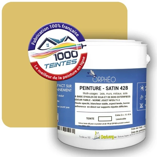 Peinture Anticorrosion Natura Orphéo® Les Jaunes (Mille Teintes E7-48) Intérieur/Extérieur SATIN