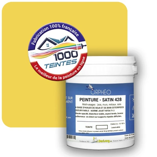 Peinture Anticorrosion Natura Orphéo® Les Jaunes (Mille Teintes E7-43) Intérieur/Extérieur SATIN