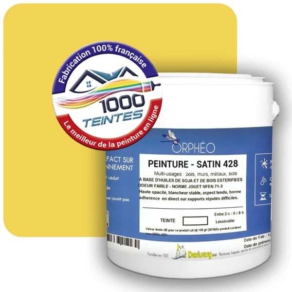 Peinture Anticorrosion Natura Orphéo® Les Jaunes (Mille Teintes E7-43) Intérieur/Extérieur SATIN