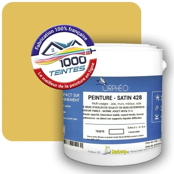 Peinture Anticorrosion Natura Orphéo® Les Jaunes (Mille Teintes E7-28) Intérieur/Extérieur SATIN