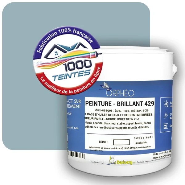 Peinture Anticorrosion Natura Orphéo® Les Bleus (Mille Teintes E13-38) Intérieur/Extérieur BRILLANT