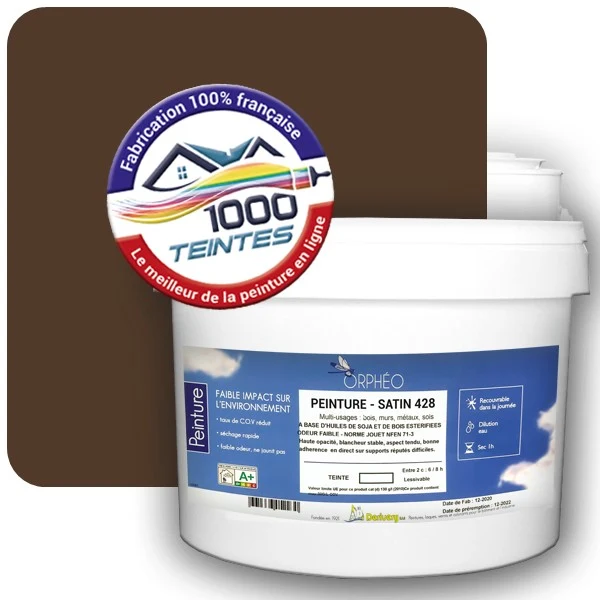 Peinture Anticorrosion Natura Orphéo® Brun Terre (RAL Classic 8028) Intérieur/Extérieur SATIN