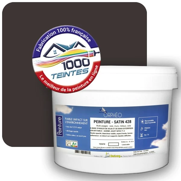 Peinture Anticorrosion Natura Orphéo® Brun Gris (RAL Classic 8019) Intérieur/Extérieur SATIN