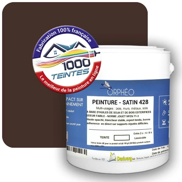 Peinture Anticorrosion Natura Orphéo® Brun Chocolat (RAL Classic 8017) Intérieur/Extérieur SATIN