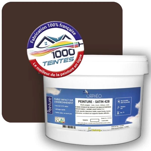 Peinture Anticorrosion Natura Orphéo® Brun Chocolat (RAL Classic 8017) Intérieur/Extérieur SATIN