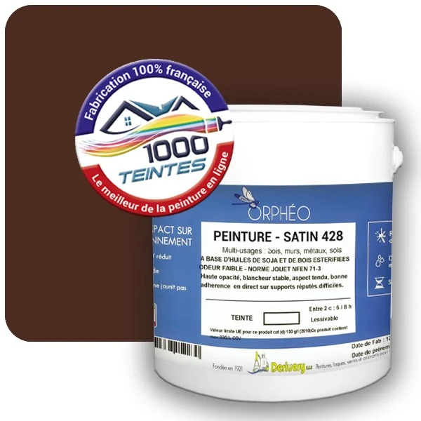 Peinture Anticorrosion Natura Orphéo® Brun Acajou (RAL Classic 8016) Intérieur/Extérieur SATIN