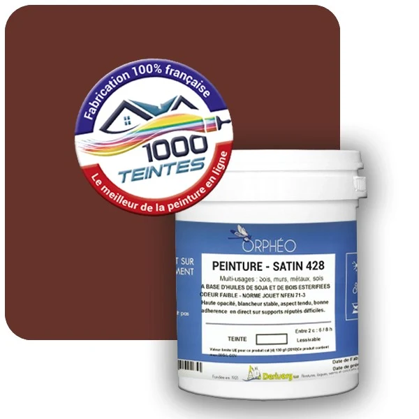 Peinture Anticorrosion Natura Orphéo® Brun Rouge (RAL Classic 8012) Intérieur/Extérieur SATIN