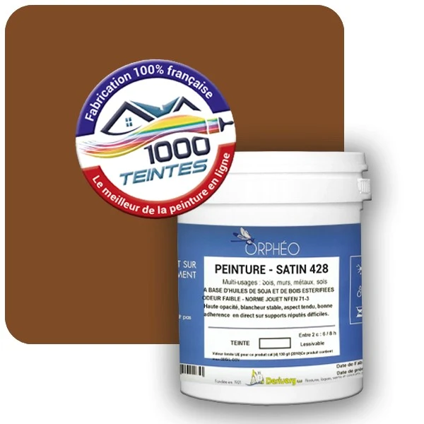 Peinture Anticorrosion Natura Orphéo® Brun Argile (RAL Classic 8003) Intérieur/Extérieur SATIN