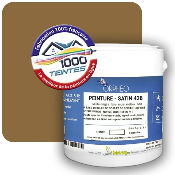 Peinture Anticorrosion Natura Orphéo® Brun Vert (RAL Classic 8000) Intérieur/Extérieur SATIN