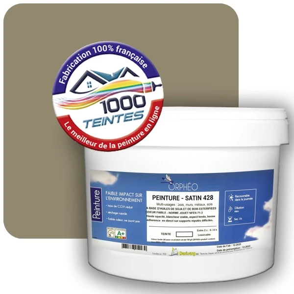 Peinture Anticorrosion Natura Orphéo® Gris Jaune (RAL Classic 7034) Intérieur/Extérieur SATIN