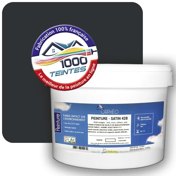 Peinture Anticorrosion Natura Orphéo® Gris Noir (RAL Classic 7021) Intérieur/Extérieur SATIN