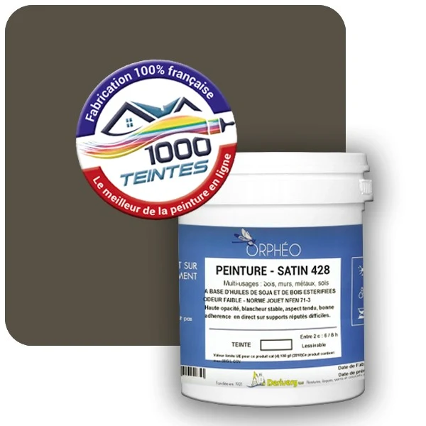Peinture Anticorrosion Natura Orphéo® Gris Brun (RAL Classic 7013) Intérieur/Extérieur SATIN