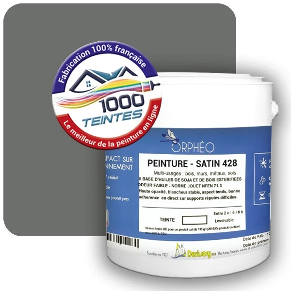 Peinture Anticorrosion Natura Orphéo® Gris Souris (RAL Classic 7005) Intérieur/Extérieur SATIN