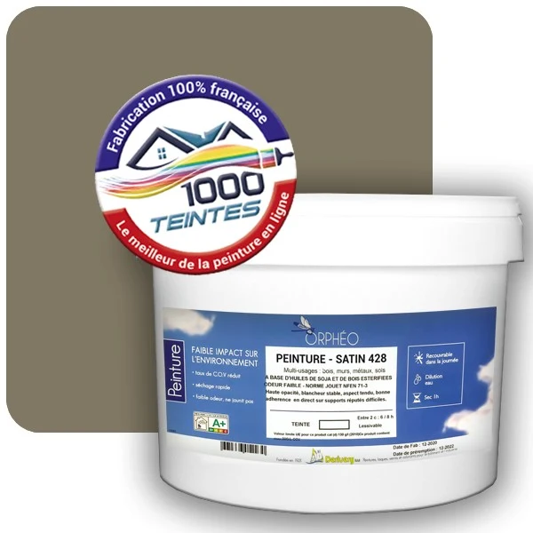 Peinture Anticorrosion Natura Orphéo® Gris Olive (RAL Classic 7002) Intérieur/Extérieur SATIN