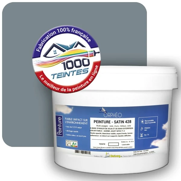 Peinture Anticorrosion Natura Orphéo® Gris Petit-gris (RAL Classic 7000) Intérieur/Extérieur SATIN