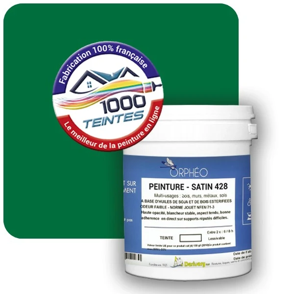 Peinture Anticorrosion Natura Orphéo® Vert Menthe (RAL Classic 6029) Intérieur/Extérieur SATIN