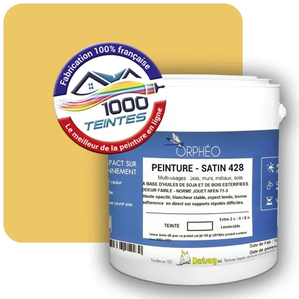 Peinture Anticorrosion Natura Orphéo® Les Jaunes (Mille Teintes E6-43) Intérieur/Extérieur SATIN
