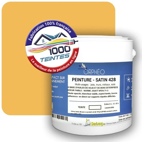 Peinture Anticorrosion Natura Orphéo® Les Jaunes (Mille Teintes E6-23) Intérieur/Extérieur SATIN