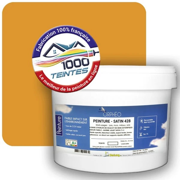 Peinture Anticorrosion Natura Orphéo® Les Jaunes (Mille Teintes E6-5) Intérieur/Extérieur SATIN