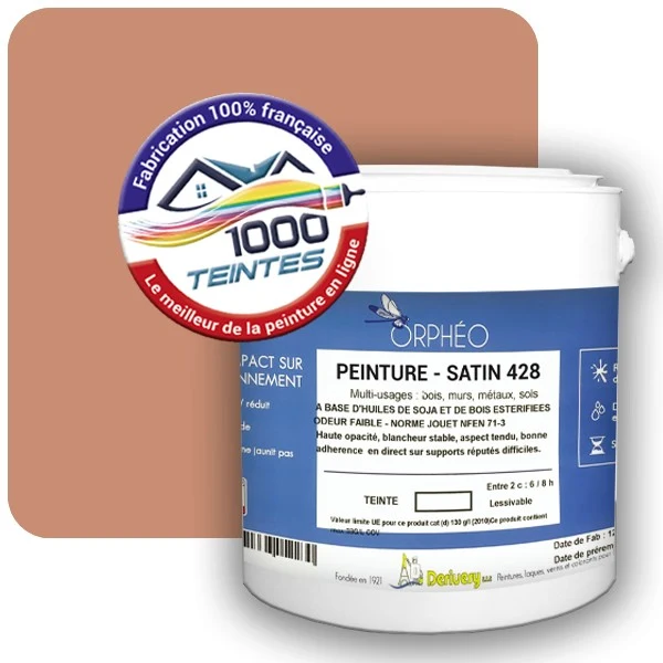 Peinture Anticorrosion Natura Orphéo® Les Rouges (Mille Teintes E3-53) Intérieur/Extérieur SATIN