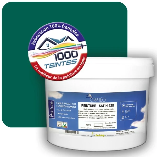 Peinture Anticorrosion Natura Orphéo® Vert Opale (RAL Classic 6026) Intérieur/Extérieur SATIN