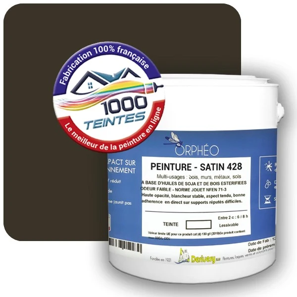 Peinture Anticorrosion Natura Orphéo® Olive Brun (RAL Classic 6022) Intérieur/Extérieur SATIN