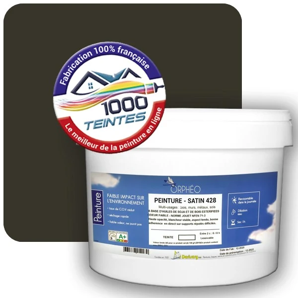 Peinture Anticorrosion Natura Orphéo® Vert Brun (RAL Classic 6008) Intérieur/Extérieur SATIN