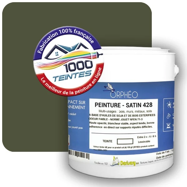 Peinture Anticorrosion Natura Orphéo® Vert Olive (RAL Classic 6003) Intérieur/Extérieur SATIN