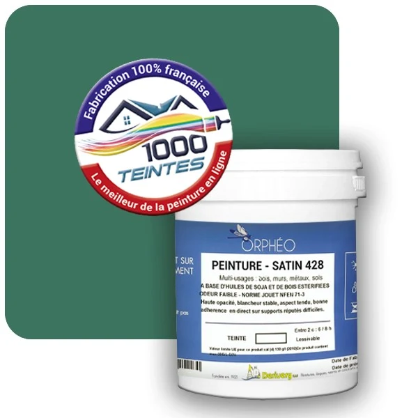 Peinture Anticorrosion Natura Orphéo® Vert Patine (RAL Classic 6000) Intérieur/Extérieur SATIN