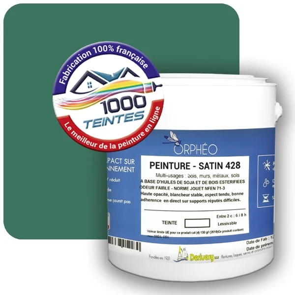 Peinture Anticorrosion Natura Orphéo® Vert Patine (RAL Classic 6000) Intérieur/Extérieur SATIN