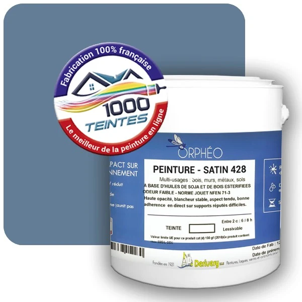 Peinture Anticorrosion Natura Orphéo® Bleu Pigeon (RAL Classic 5014) Intérieur/Extérieur SATIN