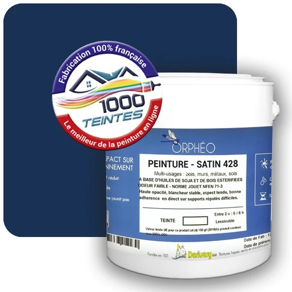 Peinture Anticorrosion Natura Orphéo® Bleu Cobalt (RAL Classic 5013) Intérieur/Extérieur SATIN