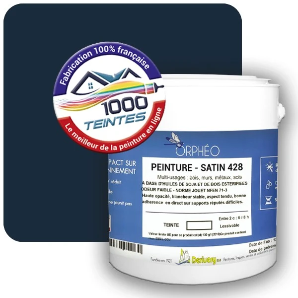 Peinture Anticorrosion Natura Orphéo® Bleu Acier (RAL Classic 5011) Intérieur/Extérieur SATIN