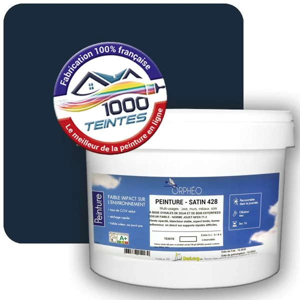 Peinture Anticorrosion Natura Orphéo® Bleu Acier (RAL Classic 5011) Intérieur/Extérieur SATIN