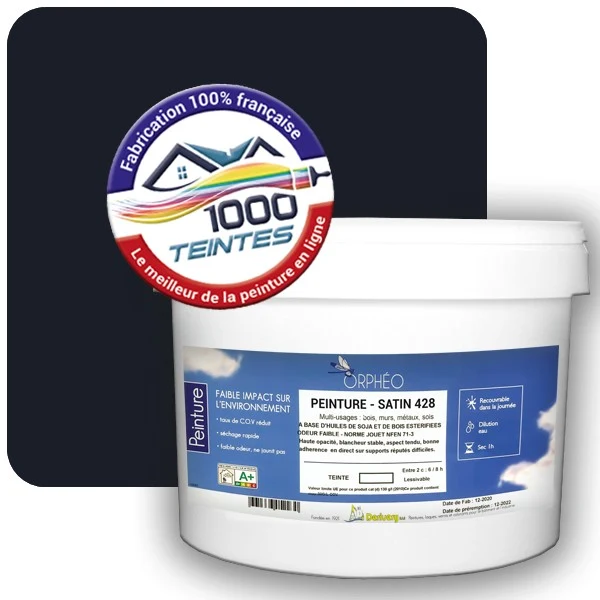 Peinture Anticorrosion Natura Orphéo® Bleu Noir (RAL Classic 5004) Intérieur/Extérieur SATIN