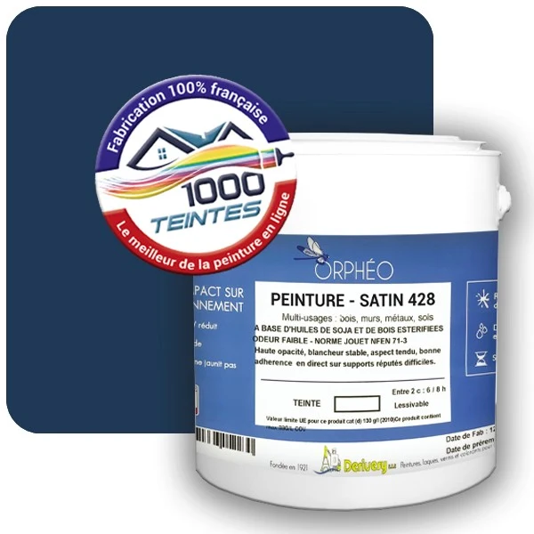 Peinture Anticorrosion Natura Orphéo® Bleu Saphir (RAL Classic 5003) Intérieur/Extérieur SATIN