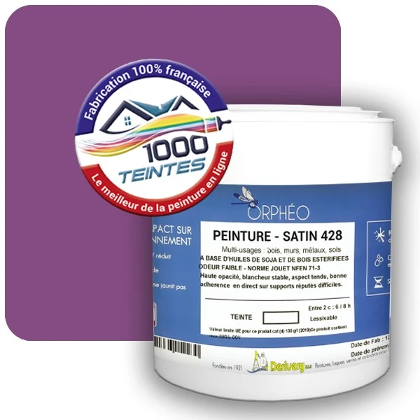 Peinture Anticorrosion Natura Orphéo® Violet de Sécurité (RAL Classic 4008) Intérieur/Extérieur SATIN