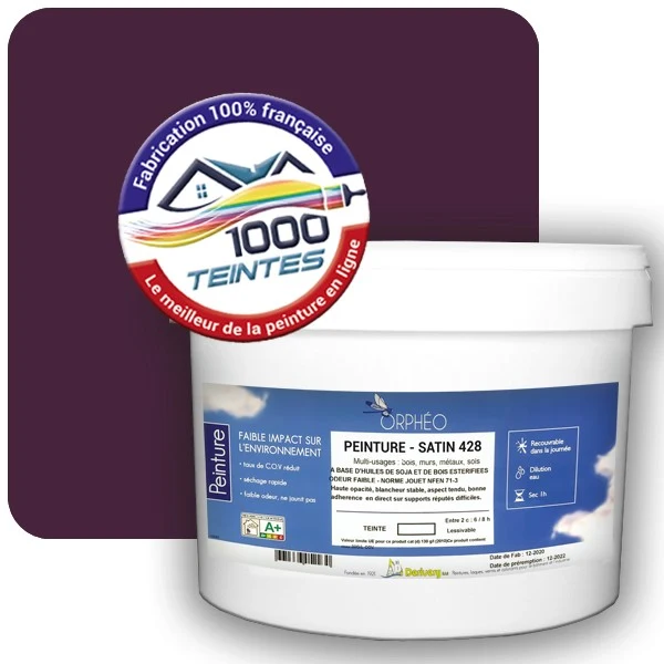 Peinture Anticorrosion Natura Orphéo® Violet Pourpre (RAL Classic 4007) Intérieur/Extérieur SATIN