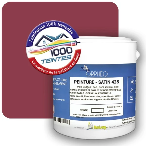 Peinture Anticorrosion Natura Orphéo® Violet Rouge (RAL Classic 4002) Intérieur/Extérieur SATIN