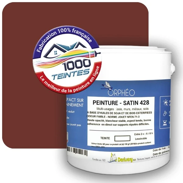 Peinture Anticorrosion Natura Orphéo® Rouge Oxyde (RAL Classic 3009) Intérieur/Extérieur SATIN