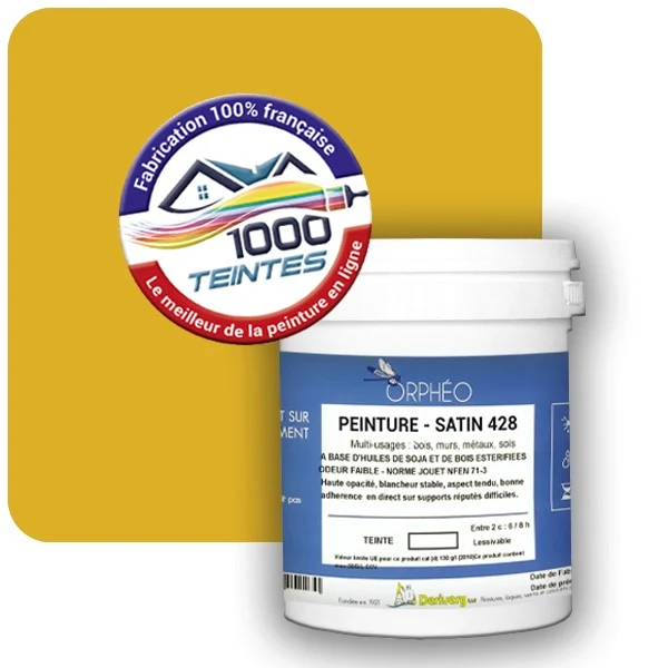 Peinture Anticorrosion Natura Orphéo® Jaune Citron (RAL Classic 1012) Intérieur/Extérieur SATIN