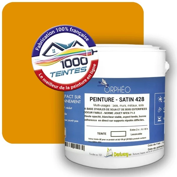 Peinture Anticorrosion Natura Orphéo® Jaune Maïs (RAL Classic 1006) Intérieur/Extérieur SATIN
