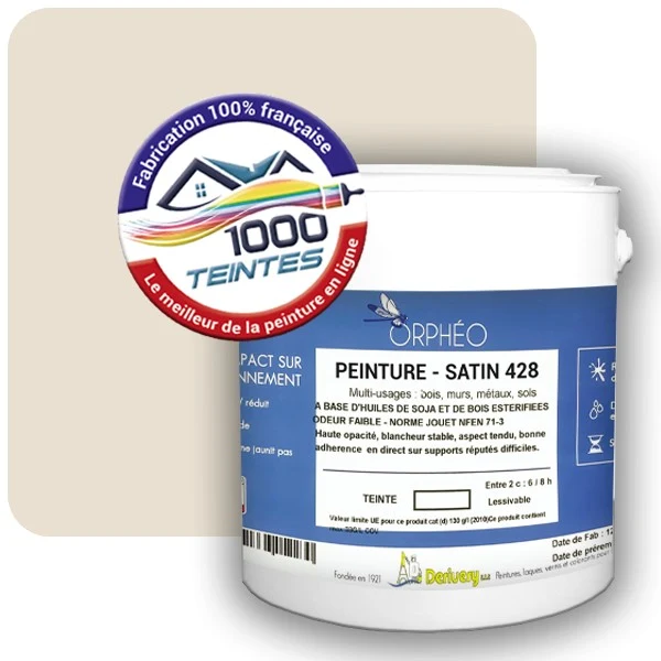 Peinture Anticorrosion Natura Orphéo® Blanc Crème (RAL Classic 9001) Intérieur/Extérieur SATIN