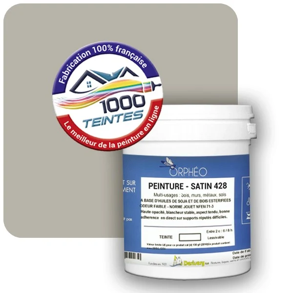 Peinture Anticorrosion Natura Orphéo® Gris Soie (RAL Classic 7044) Intérieur/Extérieur SATIN