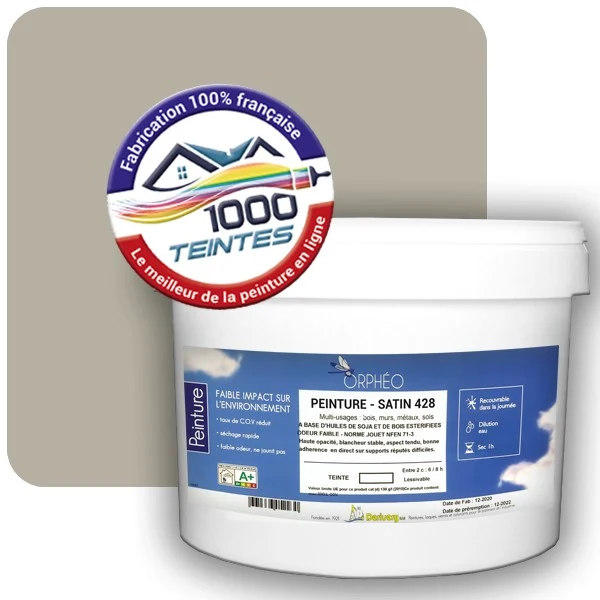 Peinture Anticorrosion Natura Orphéo® Gris Silex (RAL Classic 7032) Intérieur/Extérieur SATIN