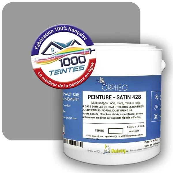 Peinture Anticorrosion Natura Orphéo® Gris de Sécurité (RAL Classic 7004) Intérieur/Extérieur SATIN