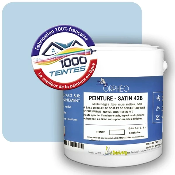 Peinture Anticorrosion Natura Orphéo® Les Bleus (Mille Teintes E14-22) Intérieur/Extérieur SATIN