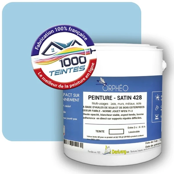 Peinture Anticorrosion Natura Orphéo® Les Bleus (Mille Teintes E14-2) Intérieur/Extérieur SATIN